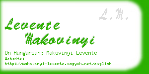 levente makovinyi business card